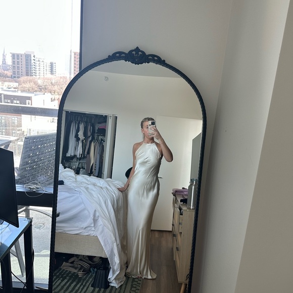 Reformation Cream Backless Dress - Picture 3 of 4